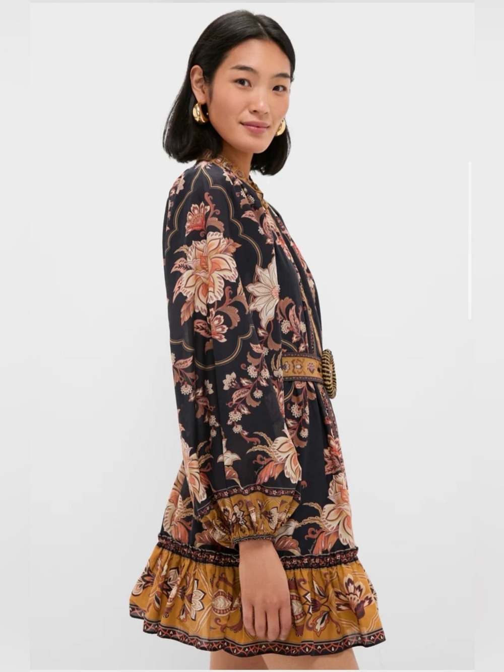 NWT Farm Rio Majestic Garden Black Mini Dress Size Small - Picture 3 of 5